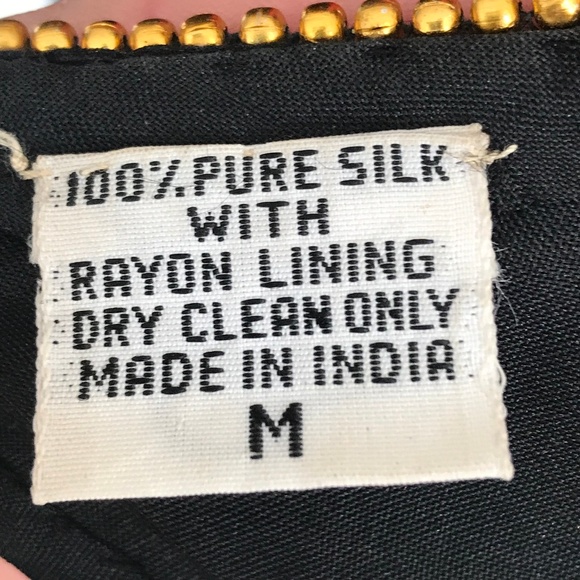 STUNNING Beaded Sequined Silk Party Dress - Picture 7 of 8